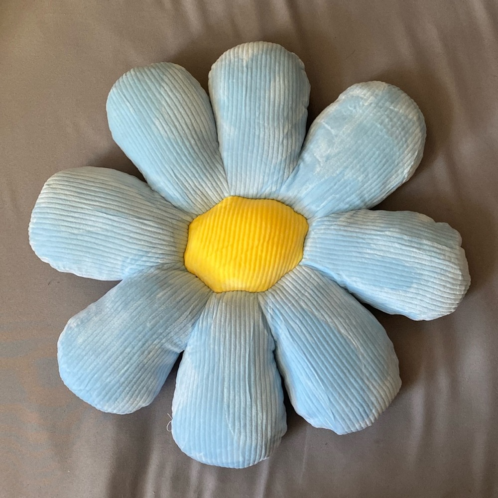 Blue & Yellow Flower Pillow
